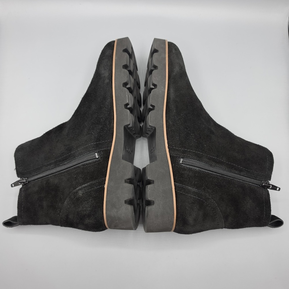 Vionic Brighton Chelsea Boots Womens 8.5 Black Suede Chunky Water Repellant - Picture 8 of 15